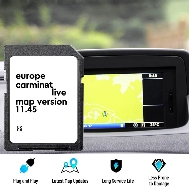 Actualizare hartă SD Card Europa 2025 pentru Renault Megane Clio Laguna Scenic