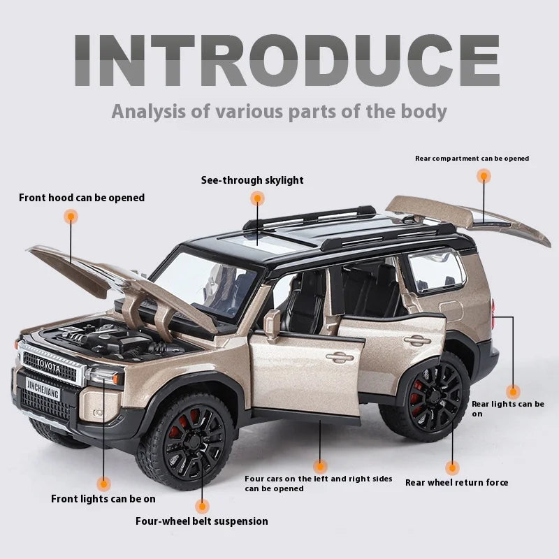 Metal Alloy Diecast Car for Toyota Prado Land Cruiser 1:32