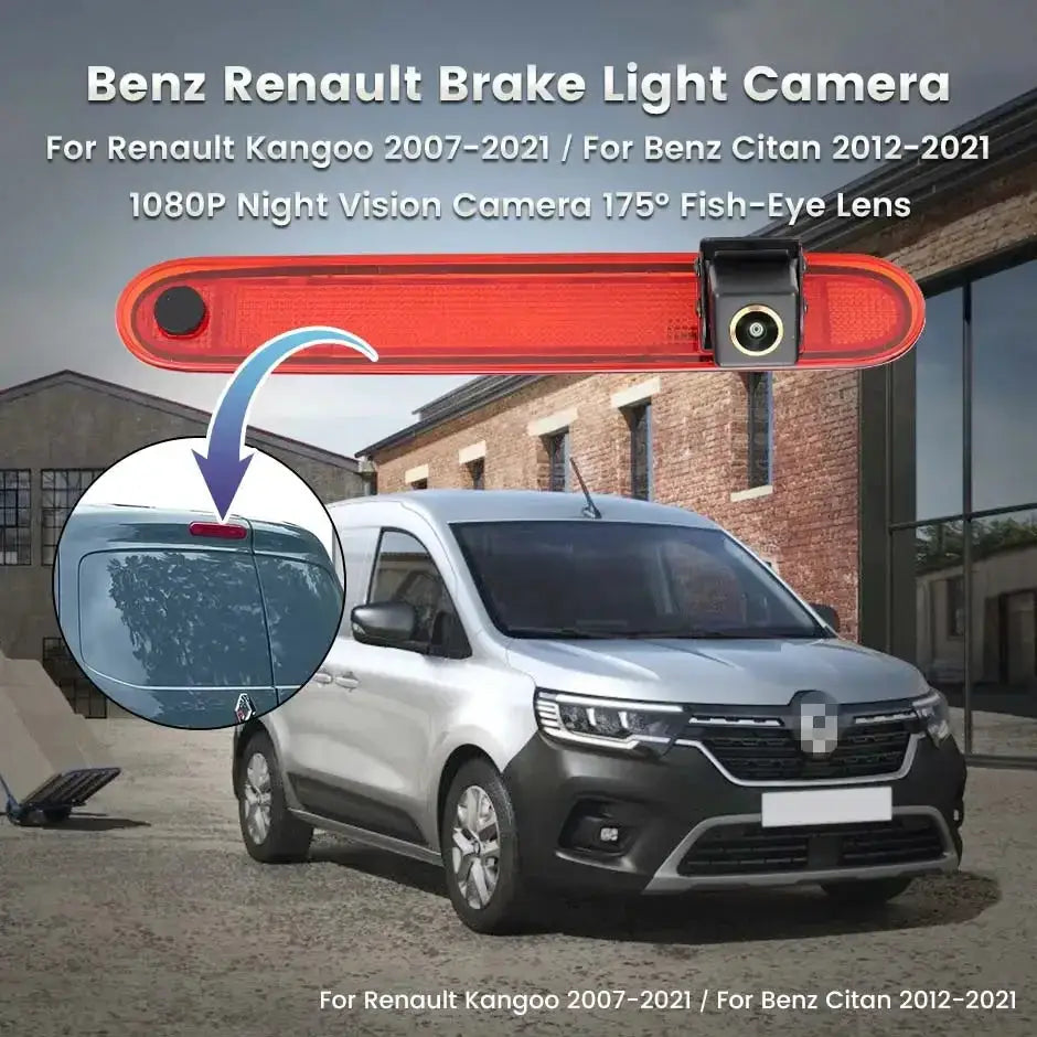 GreenYi AHD Brake Light Reverse Camera For Opel Renault Kangoo 2007-2021 Mercedes Benz Citan Tourer W415 Micro Camper 2012-2021 by InterCyprus Trading Ltd