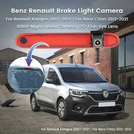 GreenYi AHD Brake Light Reverse Camera For Opel Renault Kangoo 2007-2021 Mercedes Benz Citan Tourer W415 Micro Camper 2012-2021 by InterCyprus Trading Ltd