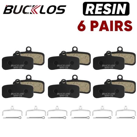 BUCKLOS Resin Disc Brake Pad Shimano D02S &ndash; Wear-Resistant Resin 6Pairs