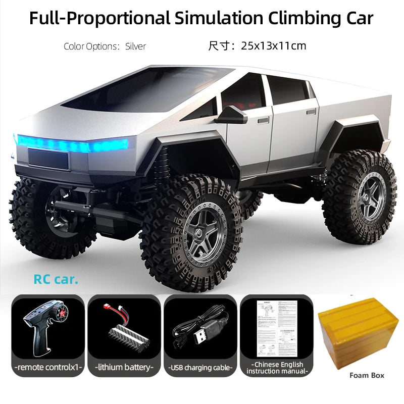 C8818 One Eighteen RC Vehicle &ndash; High Speed 4WD Off Road Silver Foam Box