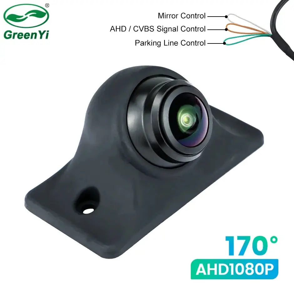 GreenYi 360° Adjustable AHD1080 Car Rear View Camera Universal Mini Side/Front/Backup 170° Fisheye Lens Night Vision Cam Reverse by InterCyprus Trading Ltd