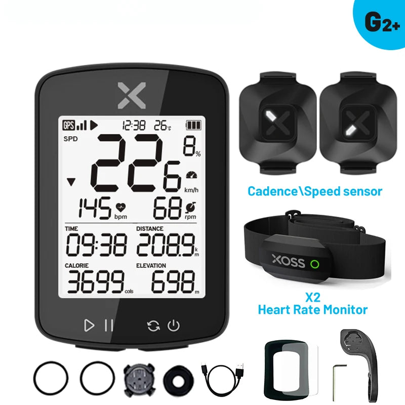 XOSS G2 Plus Bike Computer &ndash; Waterproof Wireless GPS Cycling Speedometer G2 plus group8