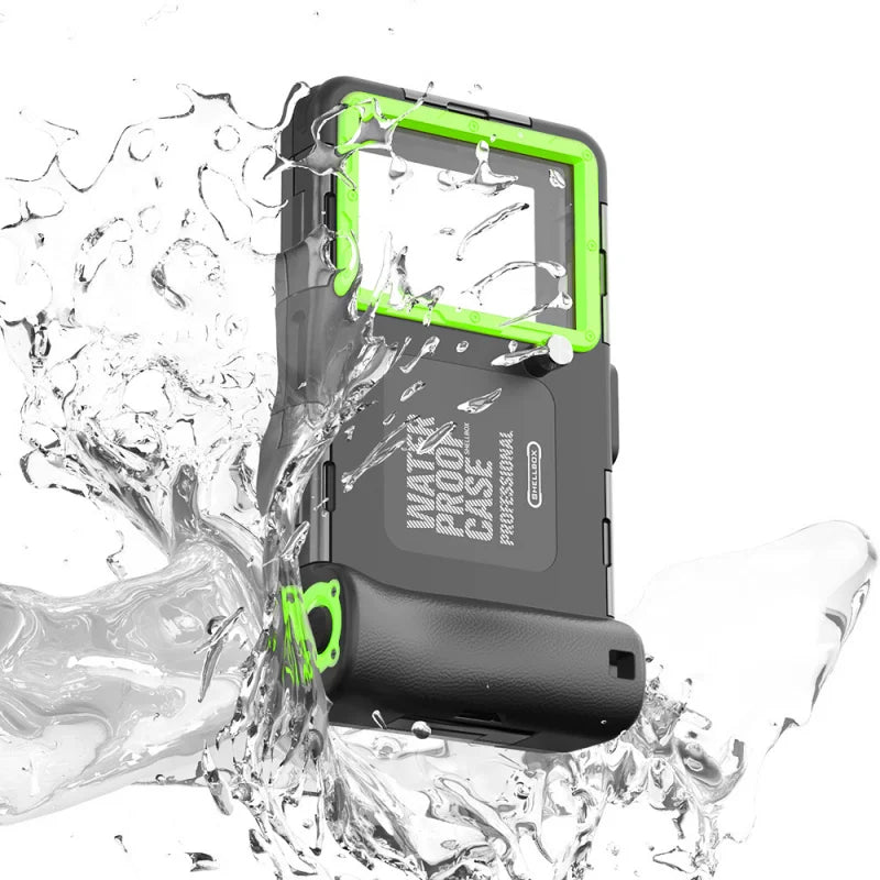 Waterproof Diving Phone Case for iPhone &amp; Samsung - Explore 15m Deep black green