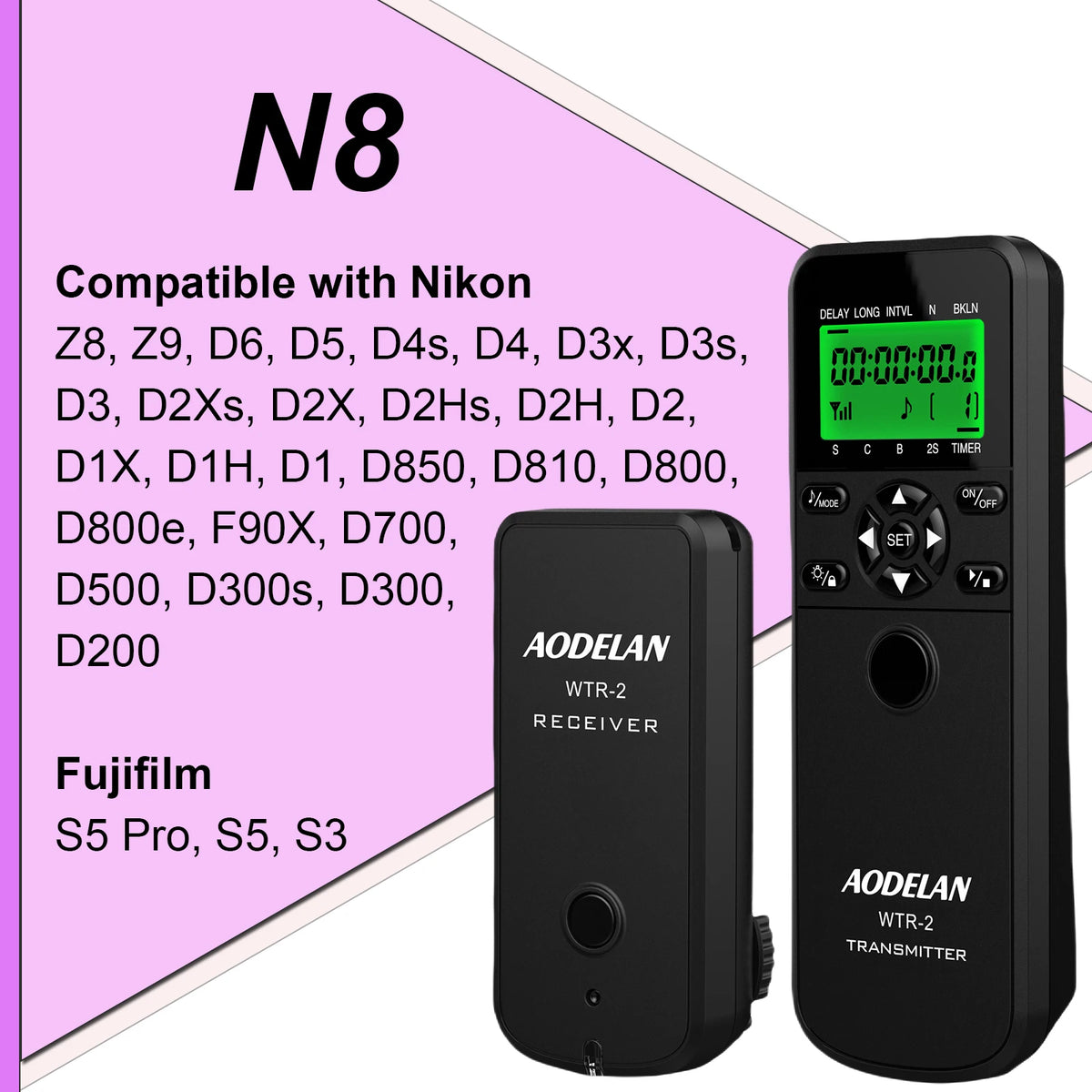 Wireless Camera Timer Remote for DSLR - AODELAN WTR-2 N8 / China