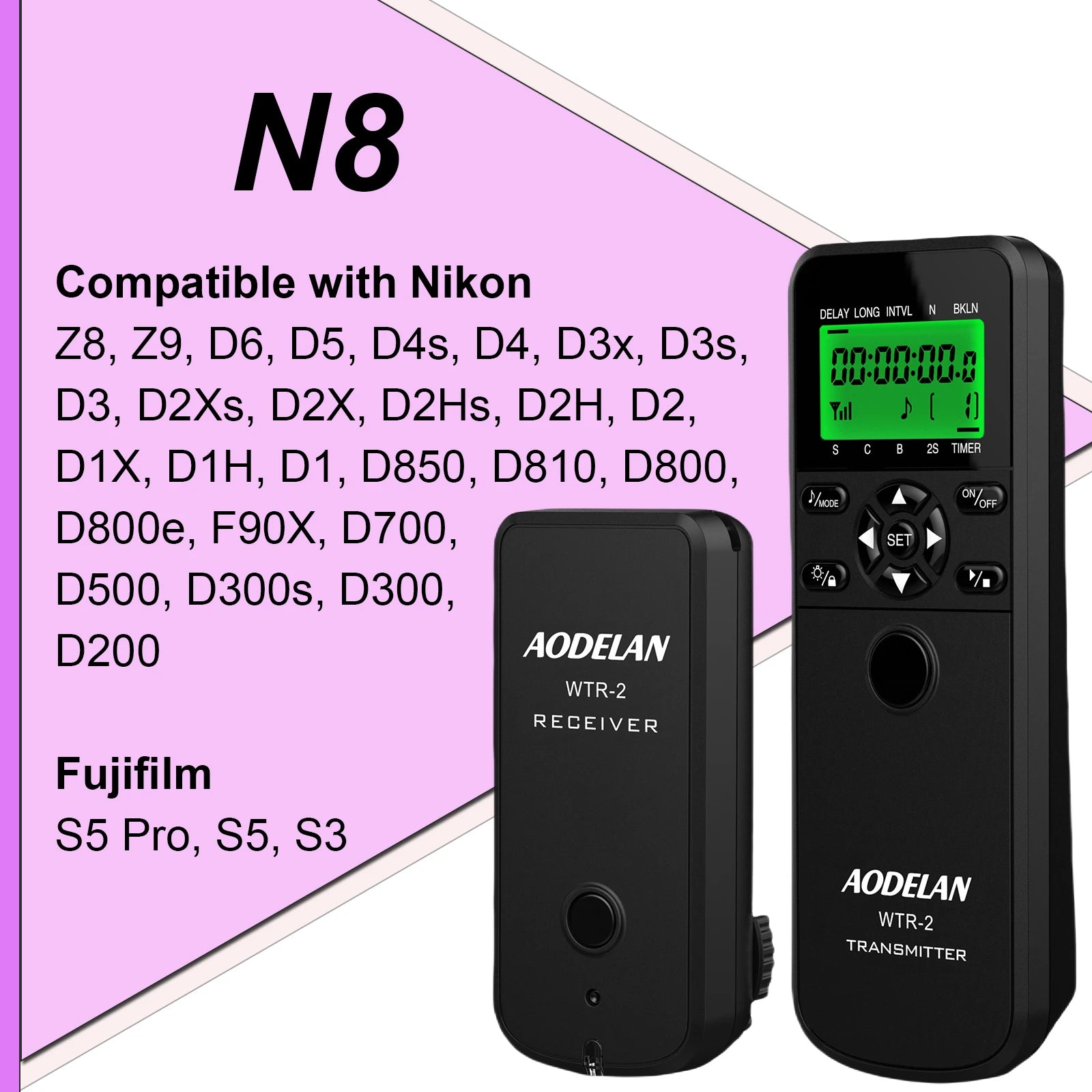 Wireless Camera Timer Remote for DSLR - AODELAN WTR-2 N8 / China