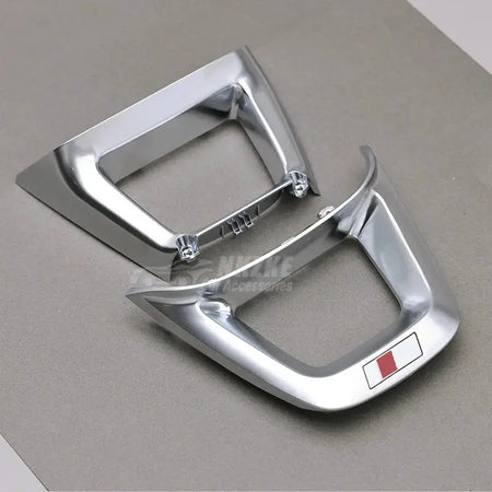 Steering Wheel Bottom Logo Frame Suitable For Audi Q5L, Q7, Q8, Original Silver, Modified Black, Car Accessories by InterCyprus Trading Ltd