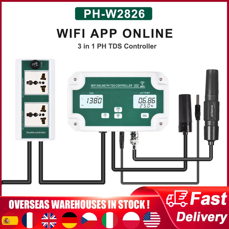 3in1 WiFi Ανιχνευτής Ποιότητας Νερού PH TDS Θερμοκρασίας Ενυδρείου