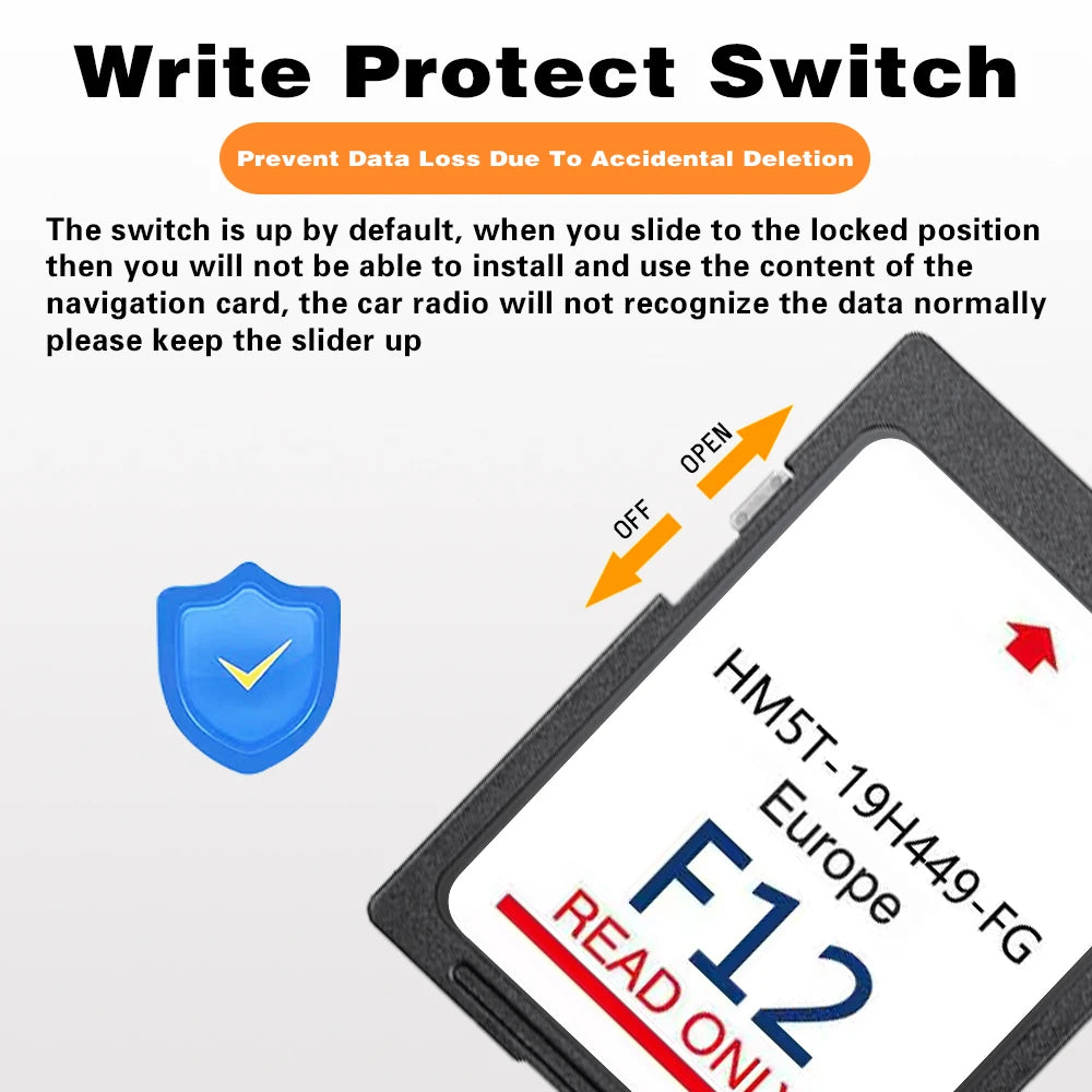 F12 Sync2 HM5T-19H449-FG SD Map Card &ndash; UK Europe 64GB