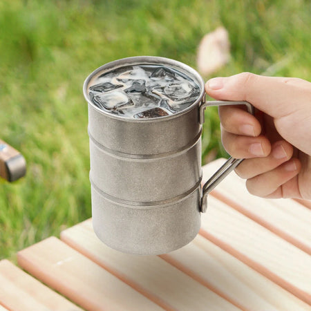 Retro Oil Barrel Mug Coffee Cup - Durable Stainless Steel