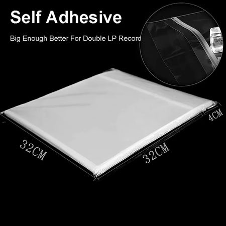 12 Inch OPP Gel Recording Protective Sleeve &ndash; Self Adhesive Self Adhesive