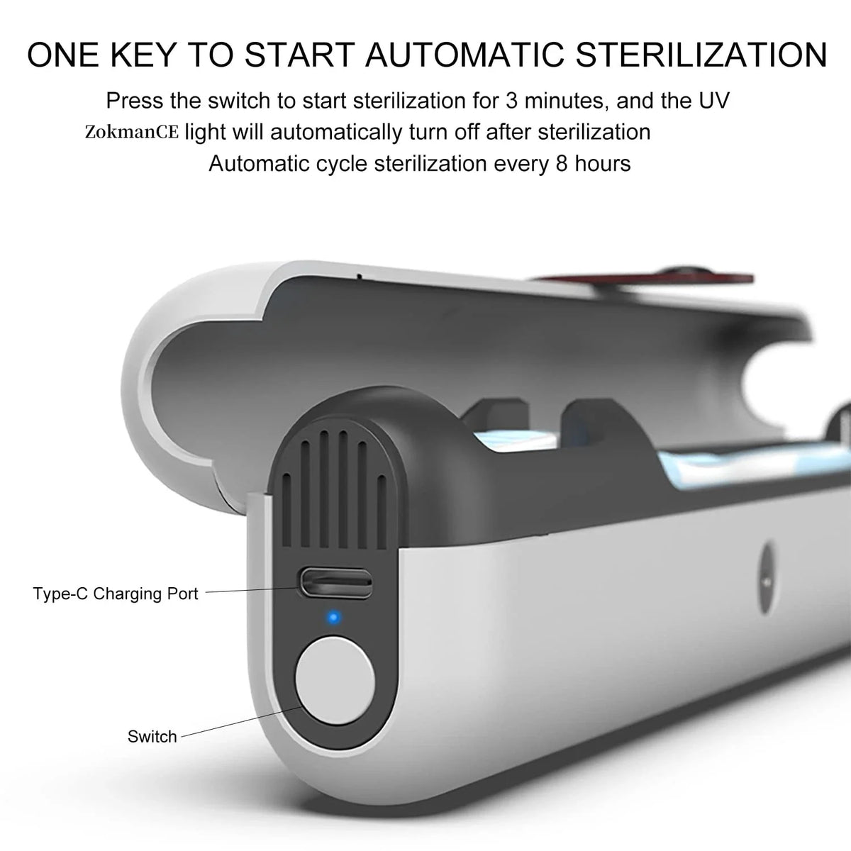 DUTRIEUX Portable UV Toothbrush Case &ndash; UV Sterilizer