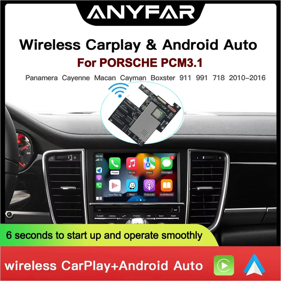Porsche Panamera Wireless CarPlay Android Auto Kit, PCM 3.1 Mirror Link