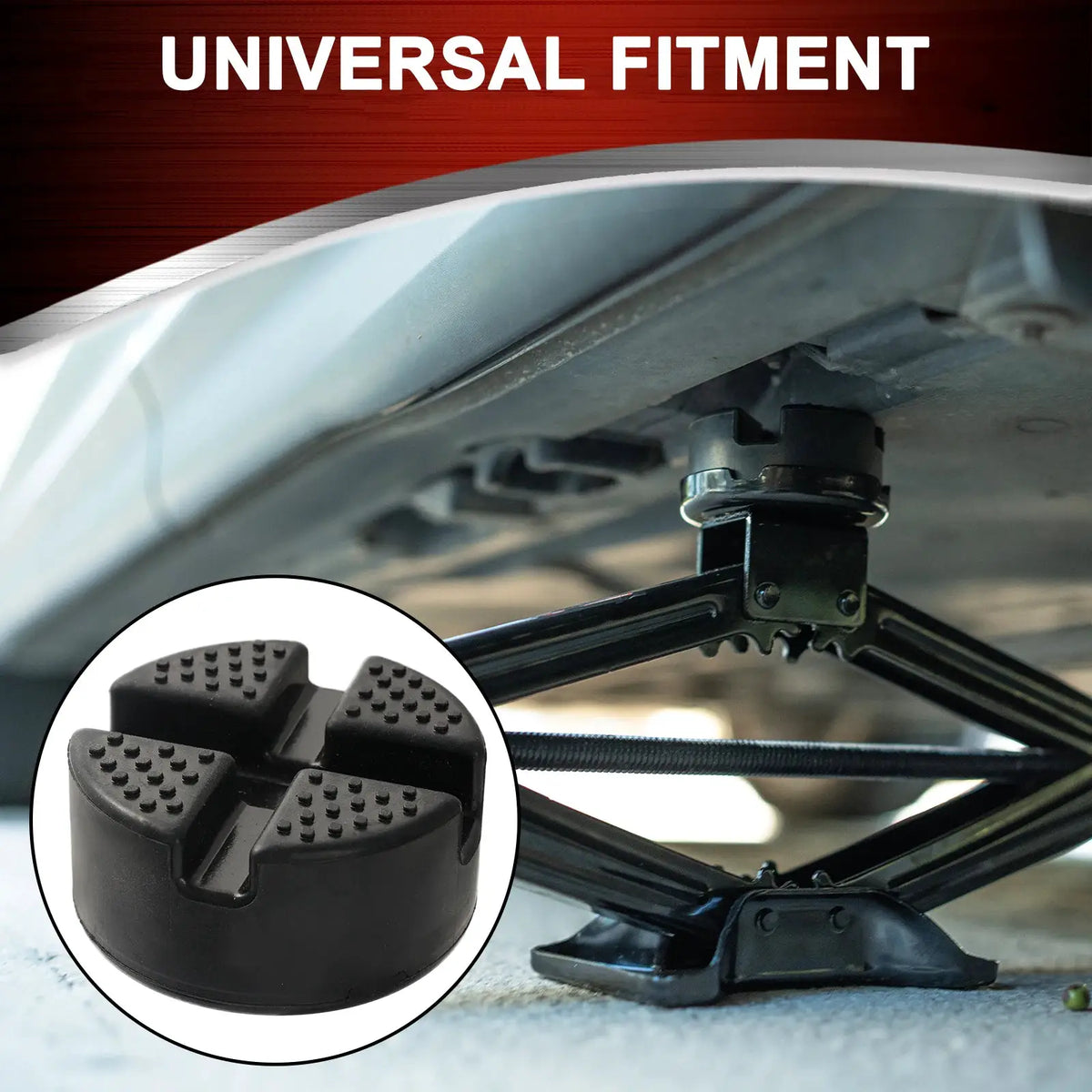 Floor Slotted Rubber Car Jack Pad Frame Protector Guard Adapter Jacking Lifting Pad Tool Pinch Weld Side Car Removal Repair Tool by InterCyprus Trading Ltd