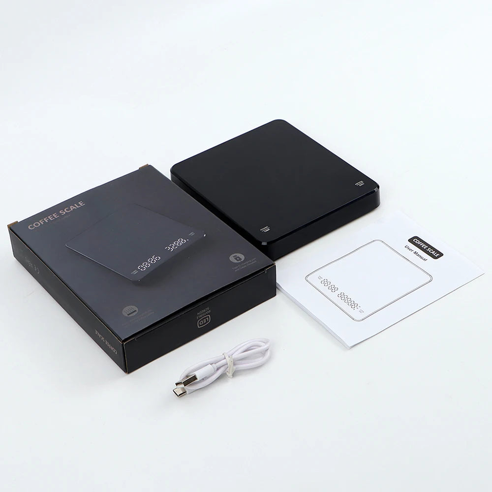Digital Coffee Scale USB With Timer &ndash; 0.1g Precision