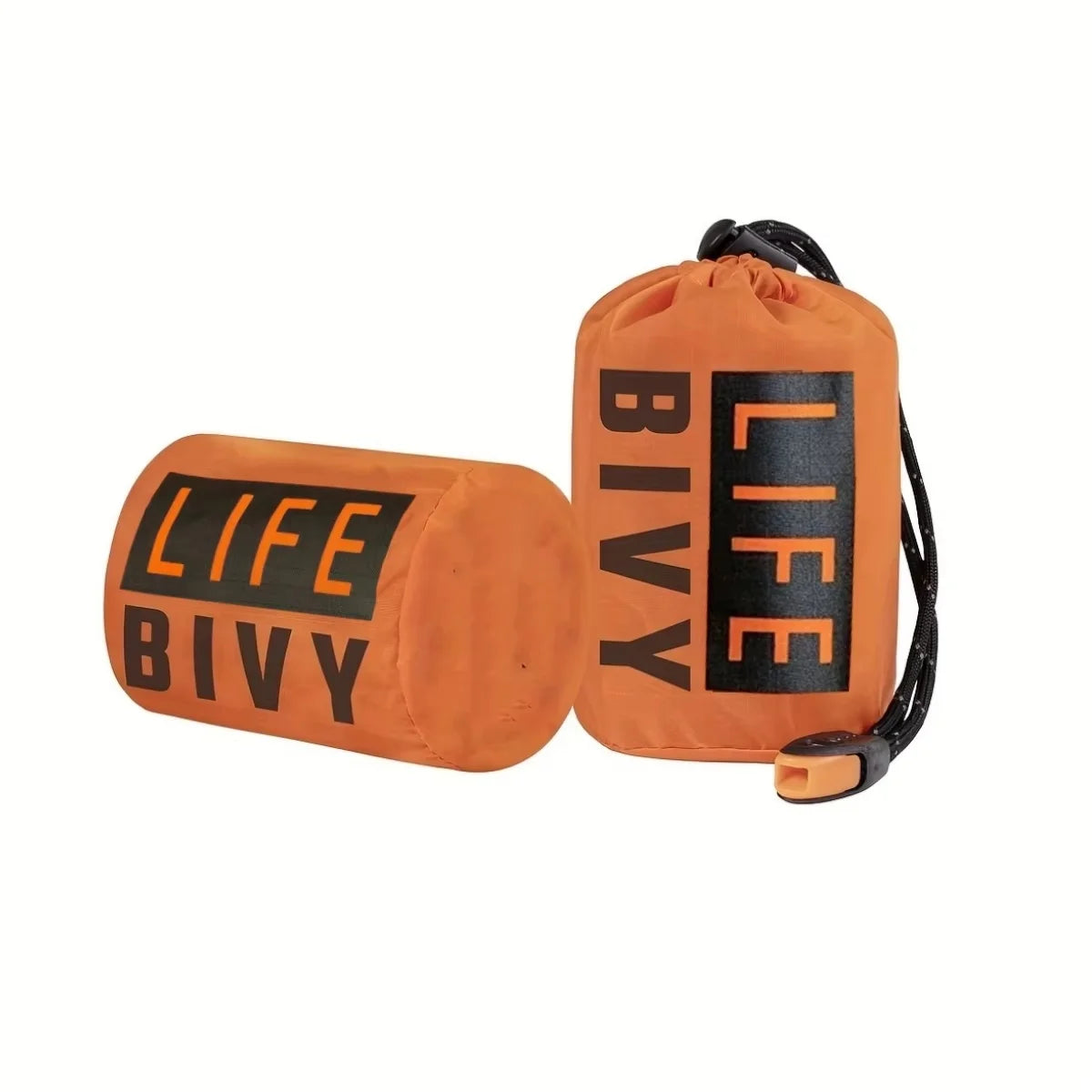 Emergency Sleeping Bag Survival Bivy Sack &ndash; Lightweight Orange 2pcs