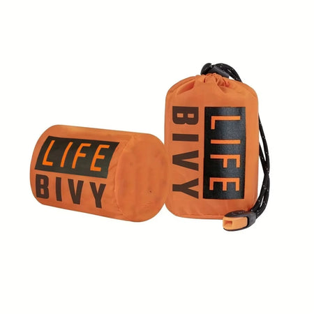 Emergency Sleeping Bag Survival Bivy Sack &ndash; Lightweight Orange 2pcs