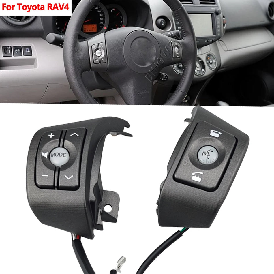 Przycisk sterowania audio na kole kierownicy z materiału ABS do Toyoty RAV4 XA30 ACA30L