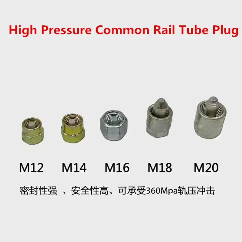 Steel Common Rail Tube Plugs For Diesel Injector Block Off Tool M12 M14 M16 by InterCyprus Trading Ltd