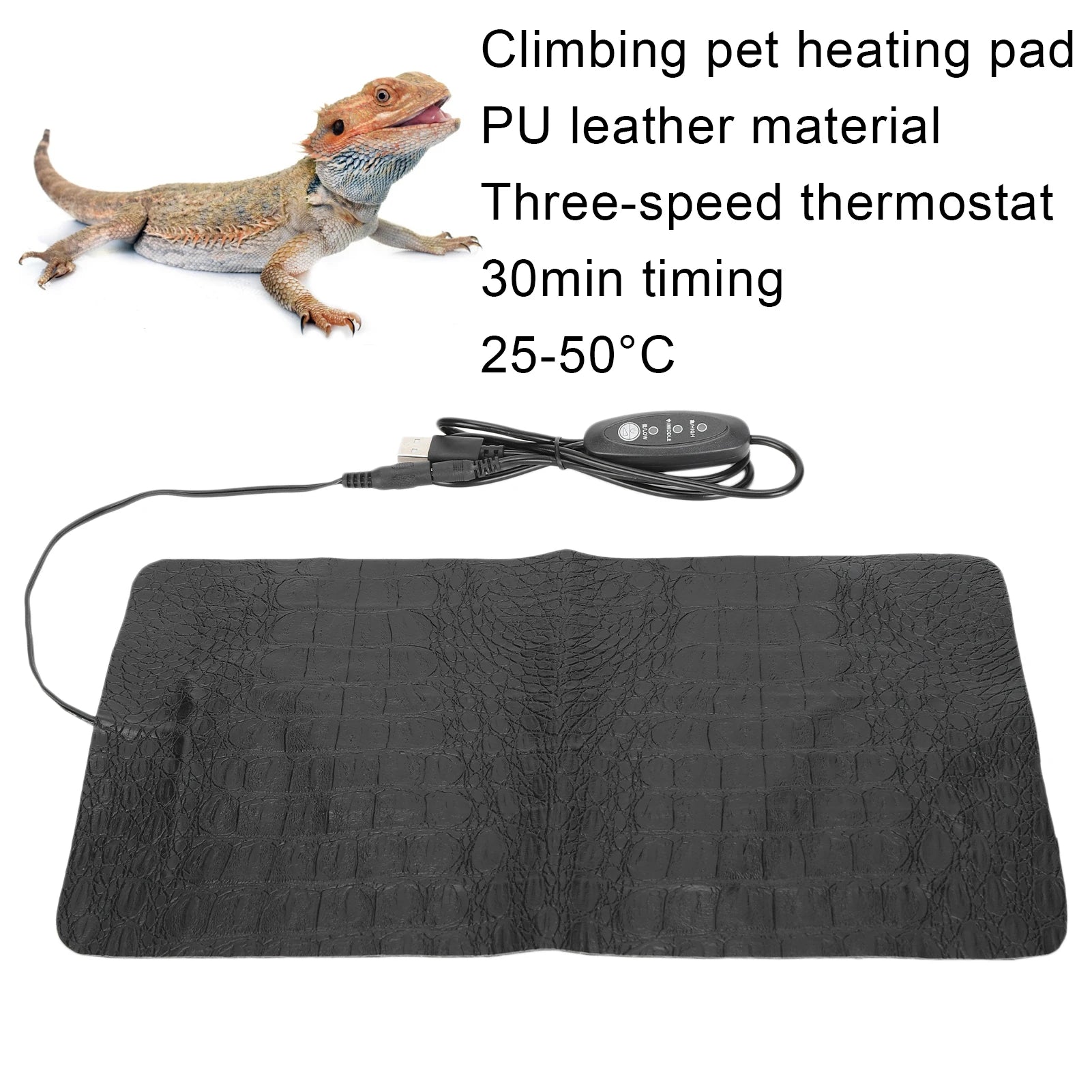 USB Reptile AntiScratch Heating Pad &ndash; Temperature Control