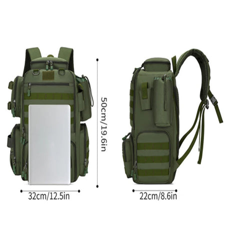 Tactical Fishing Backpack With Rod Holders &ndash; Lightweight