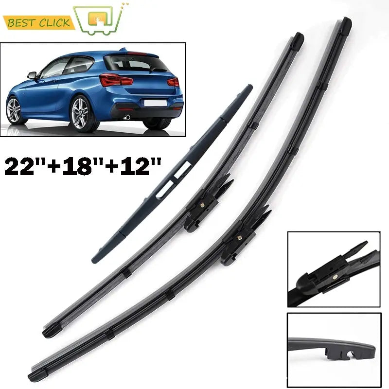 Misima Windshield Windscreen Wiper Blades For BMW 1 Series F20 F21 Front Rear Window Set 2011 2012 2013 2014 2015 2016 2017 by InterCyprus Trading Ltd