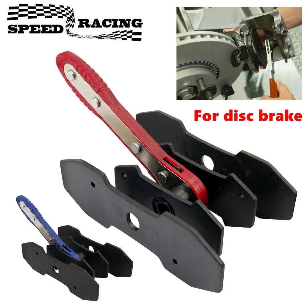 Car Brake Caliper Press Tool 360 Degree Swing Ratchet Wrench Disc Brake Caliper Piston Spreader with 2 extra pcs Steel Plates by InterCyprus Trading Ltd