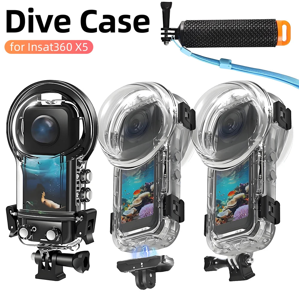 Insta360 X5 Dive Case &ndash; Completely Invisible Underwater Shooting