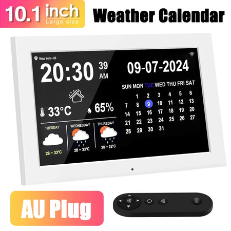 Digital Calendar Clock DC810-B &ndash; Touch Screen Display Feature White-AU