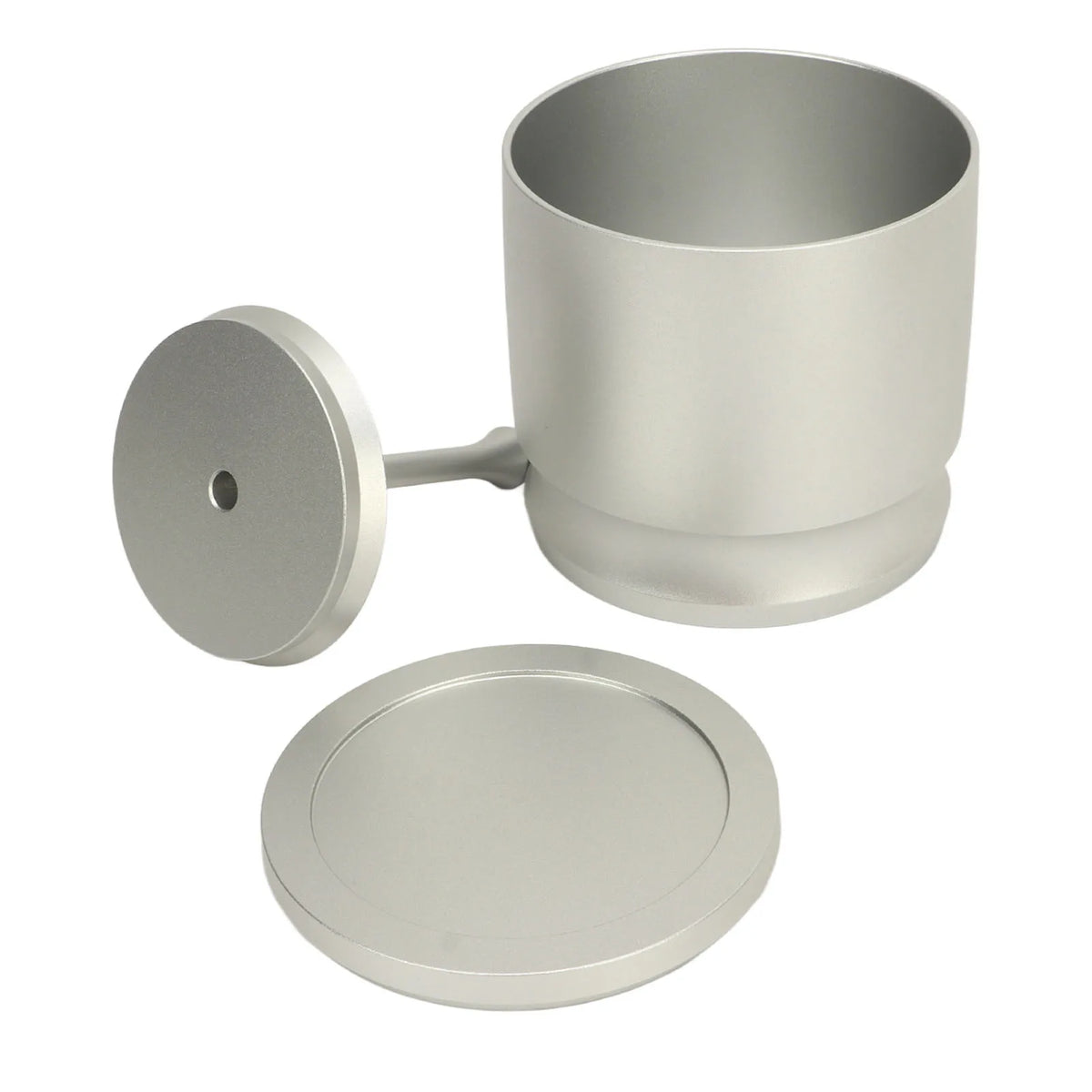 Aluminum Alloy Coffee Dosing Cup 58mm &ndash; Anti Spill Silver