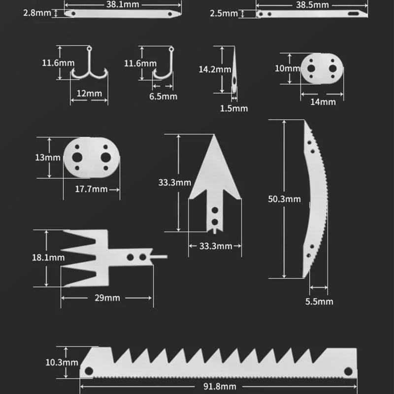 22-in-1 Stainless Steel Survival Tool Card for Camping and Outdoors