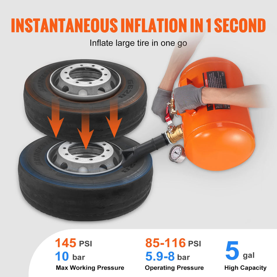 Rehvi Bead Blaster 5 Gallon Bead Seater Tank PSI