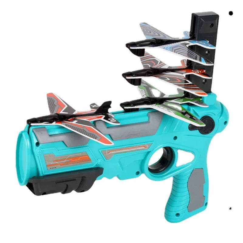 🟠 Children's Toy Ejection Aircraft Shooting Game Outdoor Parent-child Sports Toy Boy Gift Shooting Aircraft Set