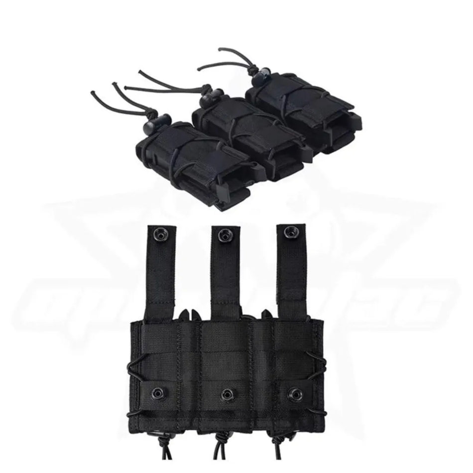 MOLLE-Pistolenmagazin-Tasche, Doppel-/Dreifachstapel, Nylon, 9mm/.40/.45 ACP