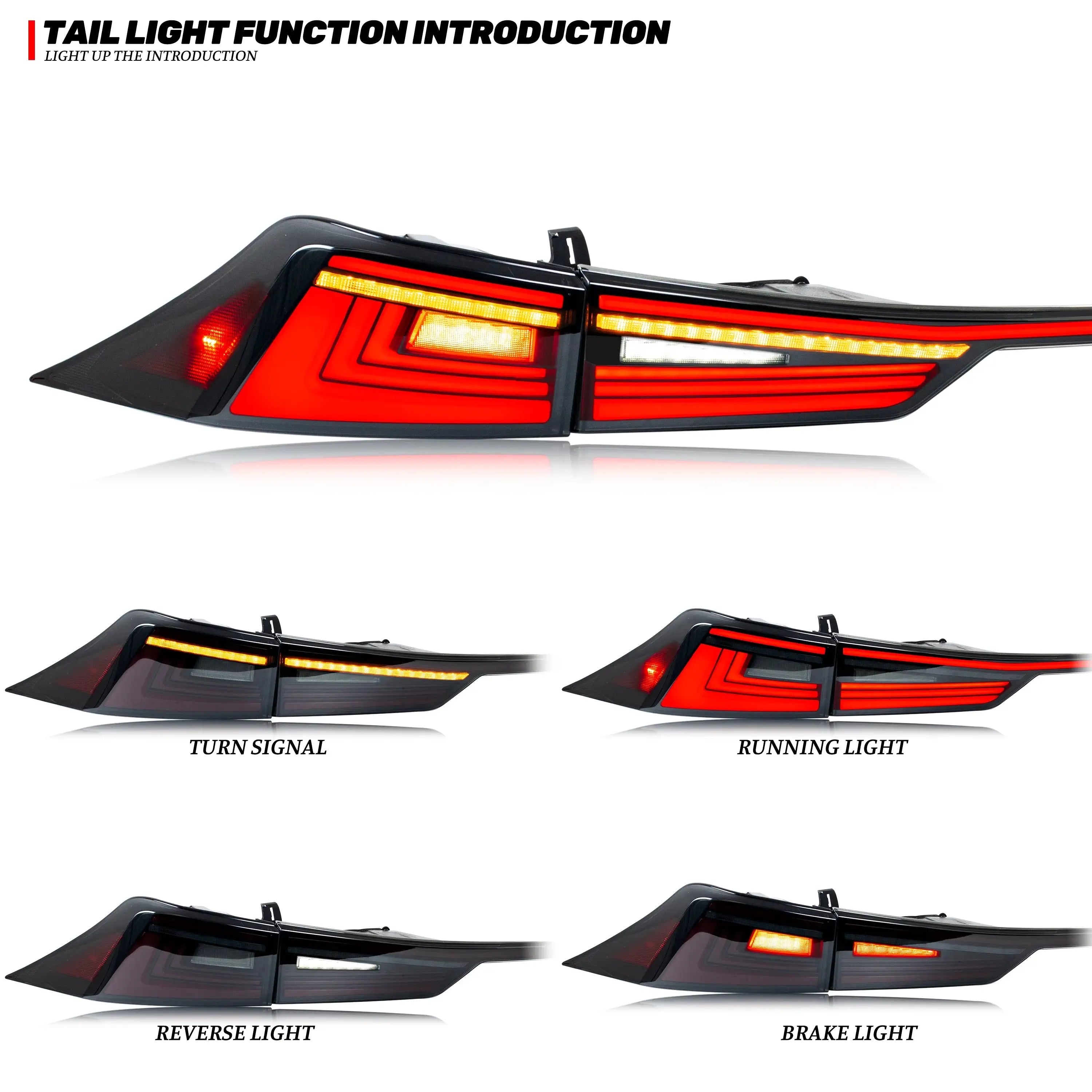 WD-1275B-S &ndash; Sequential Turn Signal Tail Lamps For Lexus IS