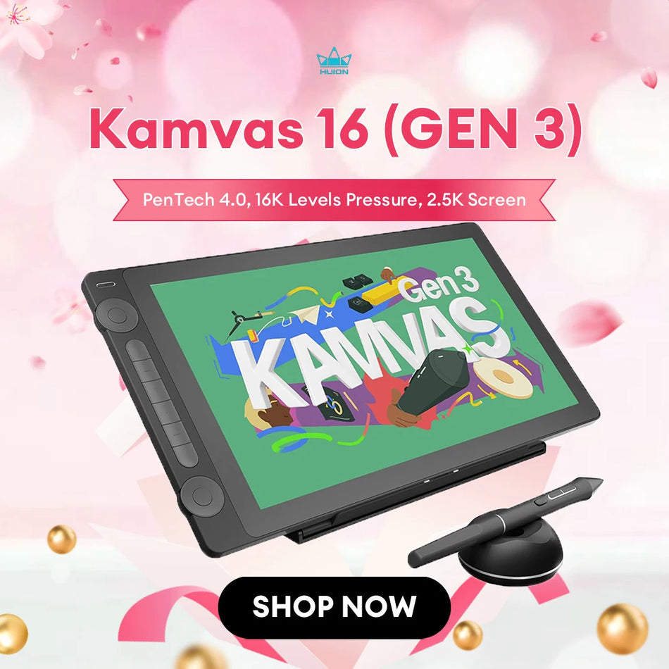 Ταμπλέτα Γραφικών Monitor Huion Kamvas 16 Gen 3 με Οθόνη 2.5K QHD
