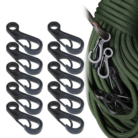 10-Pack Mini Aluminium Alloy Carabiners - Durable EDC Keychain &amp; Camping Hooks