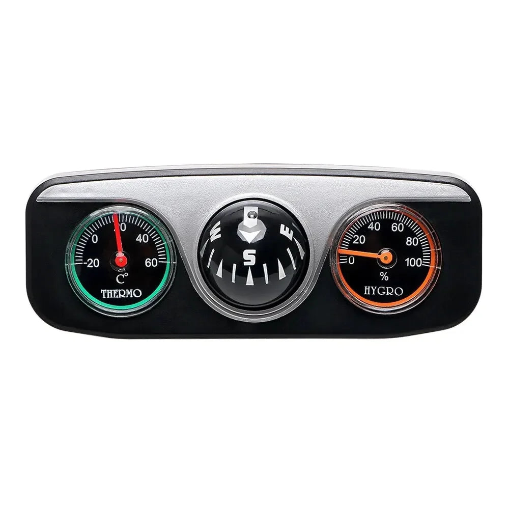 3 In 1 Car Compass Thermometer Hygrometer &ndash; Dashboard Decor 1 Pcs
