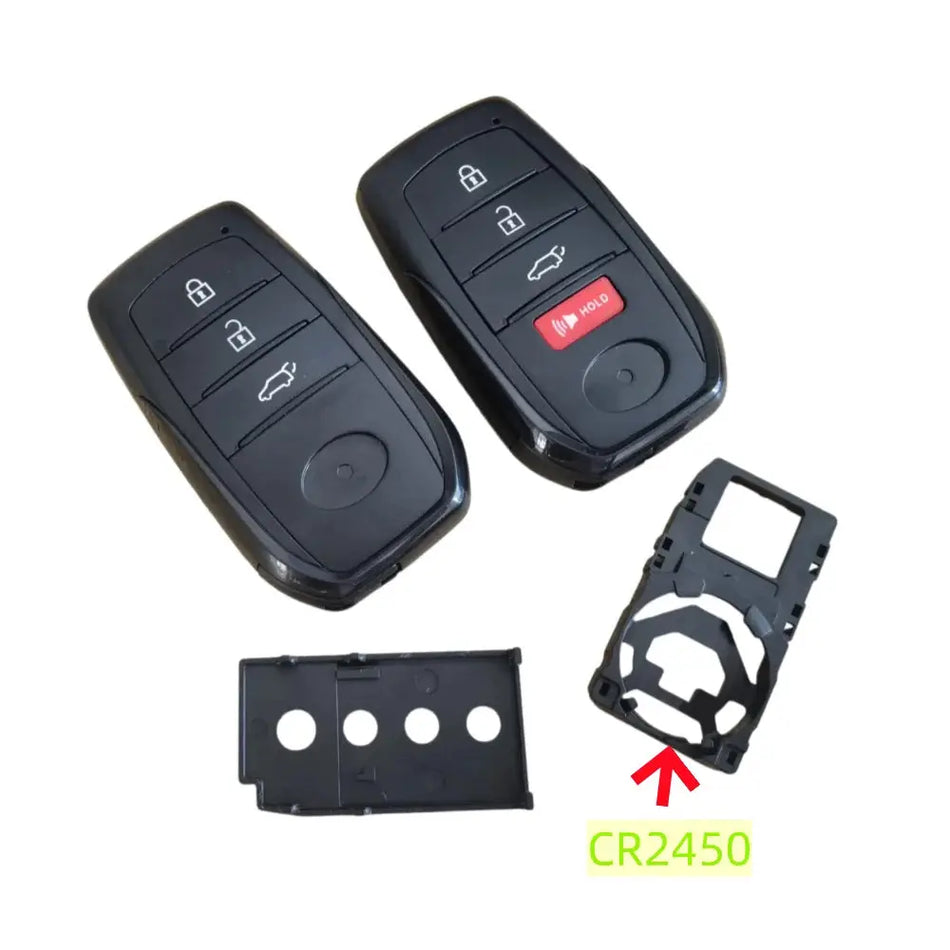 Empty Car Remote Smart Key Card Shell Casing for Toyota Camry 3 Buttons With Uncut Emergency Key Blade by InterCyprus Trading Ltd