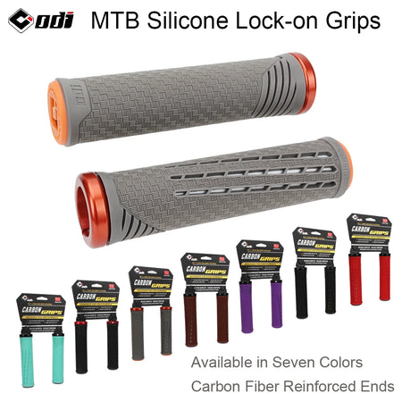 ODI CF Silicone Bike Grips with Carbon Fibre Reinforcement - Anti-slip Comfort