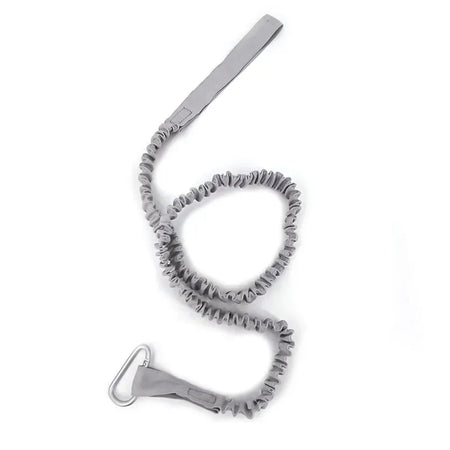 DIZETION Kayak Paddle Leash 1PC &ndash; Adjustable Coiled Lanyard Gray