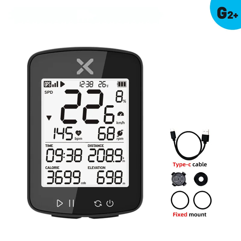 XOSS G2 Plus Bike Computer &ndash; Waterproof Wireless GPS Cycling Speedometer G2 plus