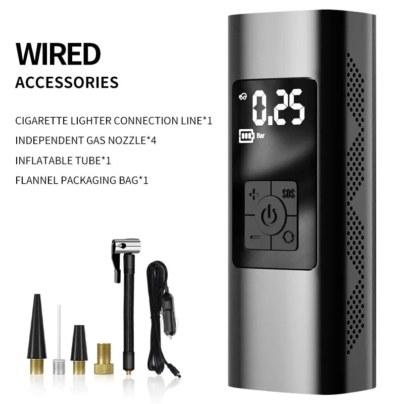 Compresor de aer portabil fără fir pentru mașină 6000mAh Inflator