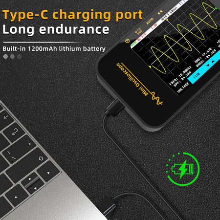 BSIDE OT3 &ndash; 10MHz Handheld Oscilloscope With Color Screen