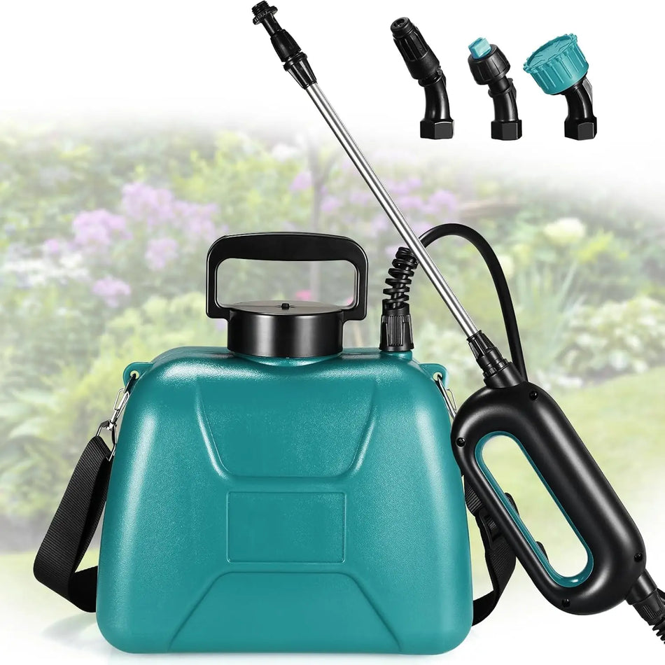 Cordless 5L Pressure Sprayer 3 Nozzles USB Rechargeable