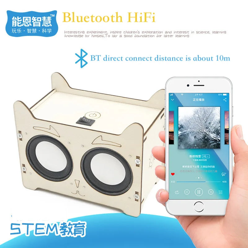 Kit educațional jucărie STEM player muzical cutie vocală HiFi DIY