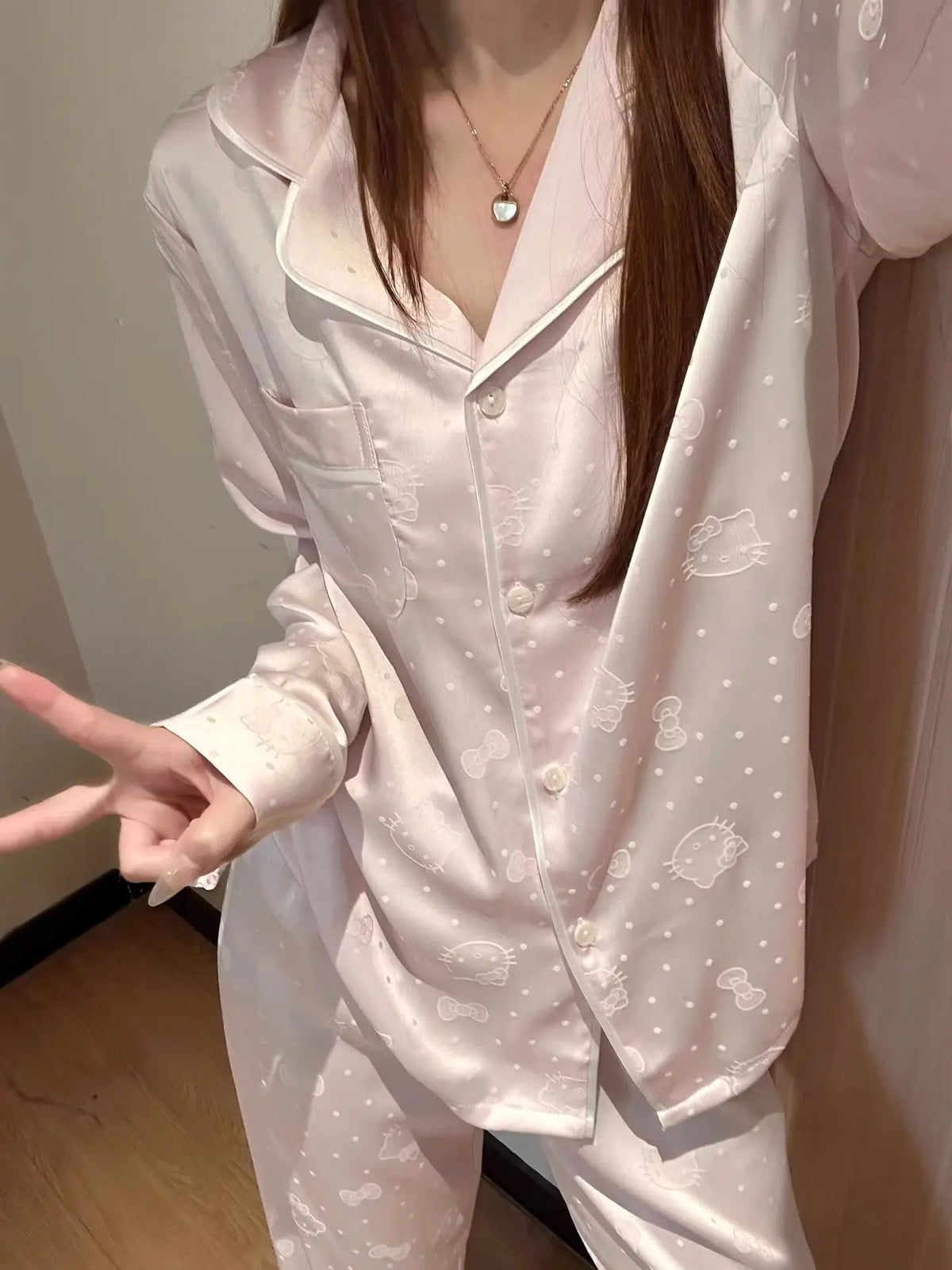 Hello Kitty Pajama Set - Cute and Comfortable Nightwear for Women