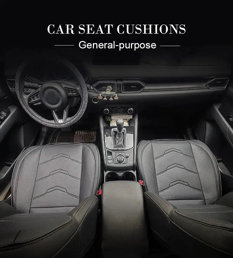 Vtear Universal PU Leather Car Seat Cushion Front Seat Pad Cover Breathable Non-Slip Bottom Protector Interior Accessories Parts by InterCyprus Trading Ltd