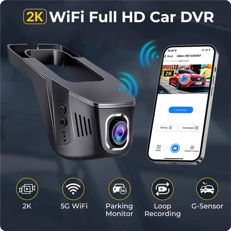 2K Full HD Dash Cam With 5G WiFi, Night Vision And Parking Monitor by InterCyprus Trading Ltd